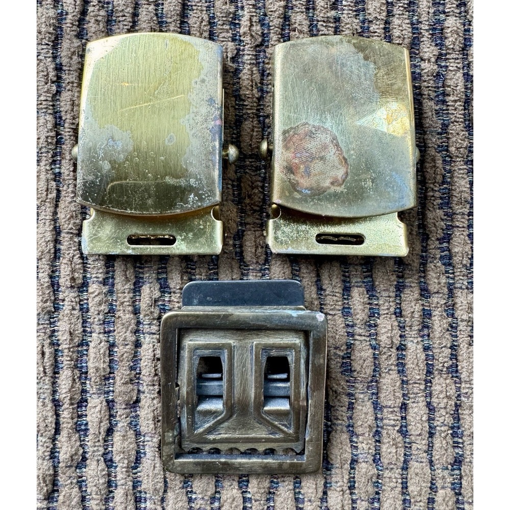 Lot Of 3, Vintage WWII Belt Buckles - Original